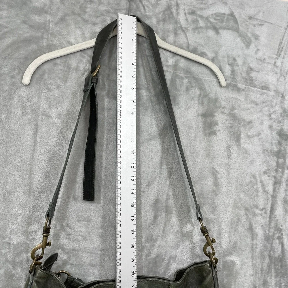 Liebeskind Berlin Double Esther Leather Green Satchel Purse Crossbody Bag